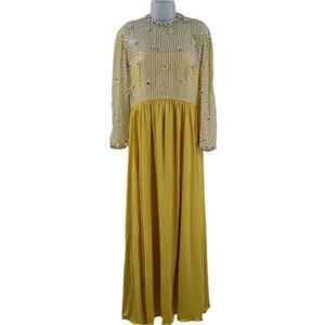 Vintage Victoria Royal LTD Yellow Silk & Organza Gown | 1950s-1960s